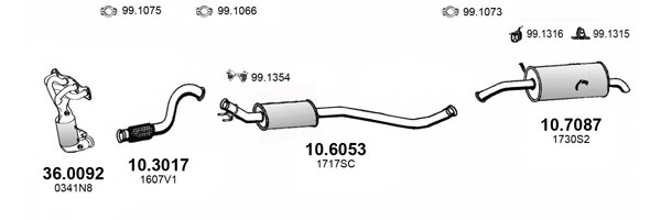 ASSO ART4355 Exhaust System